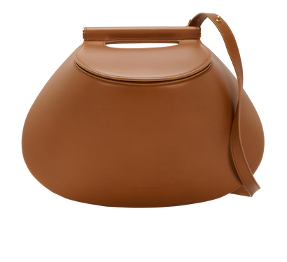 Fisherman Shoulder Bag, &pound;595, Handbags, Brown, Leather, Front view